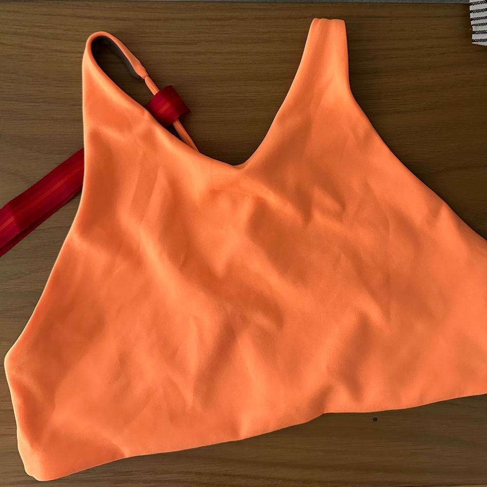 Left On Friday Hi Dive Orange Swim Top